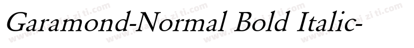 Garamond-Normal Bold Italic字体转换